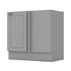 Armário de Cozinha para Canto Americana 1 Porta 100% Mdf Cinza - Henn