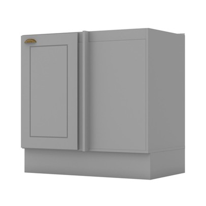 Armário de Cozinha para Canto Americana 1 Porta 100% Mdf Cinza - Henn