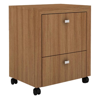 Gaveteiro Arquivo com Rodízios 2 Gavetas Me4112 Amendoa - Tecno Mobili