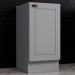 Armário de Cozinha Americana 1 Porta 100% Mdf Cinza C365 - Henn