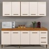 Cozinha Compacta Atenas 9 Portas 3 Gavetas Nature/Off White - Kaiki Móveis