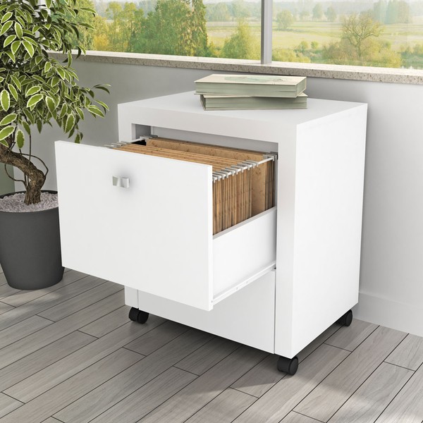 Gaveteiro Arquivo com Rodízios 2 Gavetas Me4112 Branco - Tecno Mobili