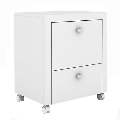 Gaveteiro Arquivo com Rodízios 2 Gavetas Me4112 Branco - Tecno Mobili
