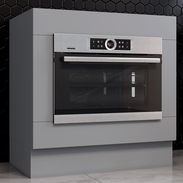 Armário de Cozinha para Forno de Embutir Americana Cinza - Henn