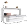 Cama de Solteiro Latino Articulável com Mesa de Estudo Branco - Art In Móveis