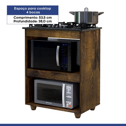 Armário de Cozinha para Cooktop Turim Ypê - Kaiki Móveis