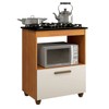 Armário de Cozinha para Cooktop Salvia 1 Porta 1248 Nature/Off White - Kaiki Móveis