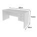 Mesa para Escritório 3 Gavetas Branco Me4113  - Tecno Mobili