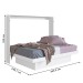 Cama de Casal Latino Articulável com Mesa de Estudos Branco - Art In Móveis