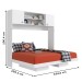 Cama de Casal Dallas Articulável com Aéreo Branco - Art In Móveis
