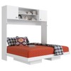 Cama de Casal Dallas Articulável com Aéreo Branco - Art In Móveis