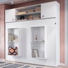 Cama de Casal Dallas Articulável com Aéreo Branco - Art In Móveis
