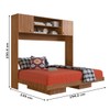 Cama de Casal Dallas Articulável com Aéreo Nogal - Art In Móveis