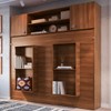 Cama de Casal Dallas Articulável com Aéreo Nogal - Art In Móveis