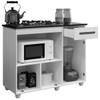 Balcão de Cozinha para Cooktop 5 Bocas Violeta 2 Portas 1 Gaveta Branco - Kaiki Móveis