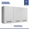 Armário Aéreo Cozinha Etios 3 Portas Branco - Kaiki Móveis