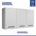 Armário Aéreo Cozinha Etios 3 Portas Branco - Kaiki Móveis