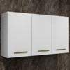 Armário Aéreo Cozinha Etios 3 Portas Branco - Kaiki Móveis