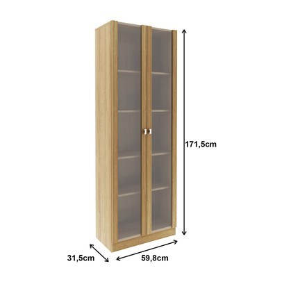 Armário para Escritório 2 Portas Amendoa Me4115 - Tecno Mobili