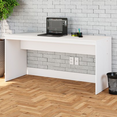 Mesa para Escritório W15 160 Branco Chess - Compace