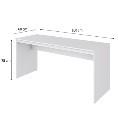 Mesa para Escritório W15 160 Branco Chess - Compace