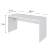 Mesa para Escritório W15 150 Branco Chess - Compace