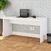 Mesa para Escritório W15 150 Branco Chess - Compace