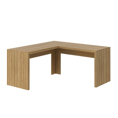 Mesa para Escritório Angular Amendoa Me4116  - Tecno Mobili