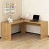 Mesa para Escritório Angular Amendoa Me4116  - Tecno Mobili