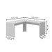 Mesa para Escritório Angular Branco Me4116  - Tecno Mobili