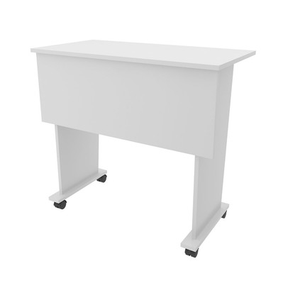 Mesa Escrivaninha Dobrável com Rodízio Branco Me4117 -Tecno Mobili