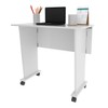 Mesa Escrivaninha Dobrável com Rodízio Branco Me4117 -Tecno Mobili