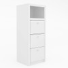 Gaveteiro 3 Gavetas Branco Me4118  - Tecno Mobili