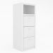 Gaveteiro 3 Gavetas Branco Me4118  - Tecno Mobili
