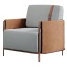 Poltrona M01 Cobre/Linho Cinza 3960 - Mais Decor