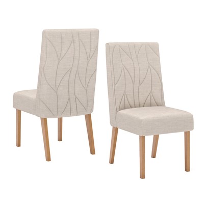 Cadeiras Kit 2 Cadeiras Eloá Nature/Linho - Henn