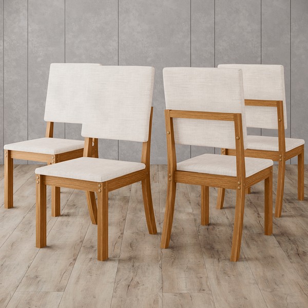 Cadeiras Kit 4 Cadeiras Mila Nature/Linho S35 - Henn