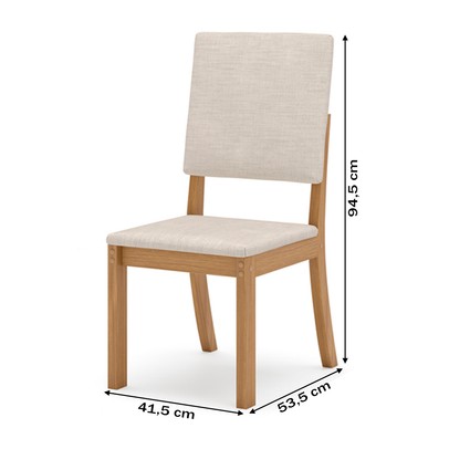 Cadeiras Kit 4 Cadeiras Mila Nature/Linho S35 - Henn