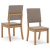 Cadeiras Kit 4 Cadeiras Mila Nature/Marrom Amêndoa S35 - Henn