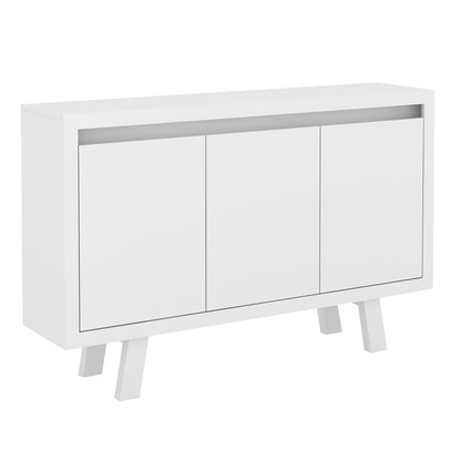 Armário para Escritório Horizontal 3 Portas Branco/Branco Me4120 - Tecno Mobili