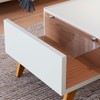 Mesa de Centro Noronha 1 Gaveta Off White/Matte/Freijó - Colibri