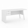Mesa para Escritório 2 Gavetas Me4122 Branco/Branco - Tecno Mobili