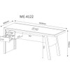 Mesa para Escritório 2 Gavetas Me4122 Branco/Branco - Tecno Mobili