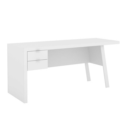 Mesa para Escritório 2 Gavetas Me4122 Branco/Branco - Tecno Mobili