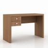 Mesa Escrivaninha 2 Gavetas Me4123 Amendoa - Tecno Mobili