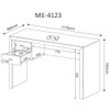 Mesa Escrivaninha 2 Gavetas Me4123 Amendoa - Tecno Mobili