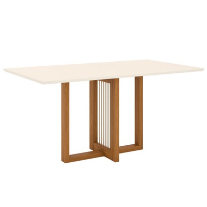 Mesa de Madeira Natalí Nature/Off White Sc72 - Henn