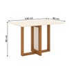 Mesa de Madeira Natalí Nature/Off White Sc75 - Henn