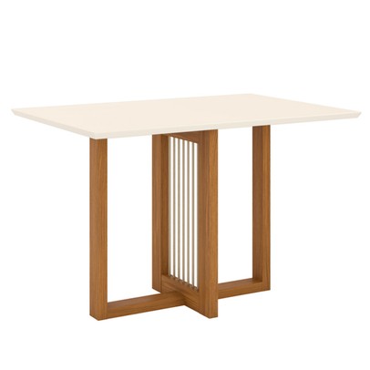 Mesa de Madeira Natalí Nature/Off White Sc75 - Henn