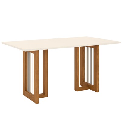 Mesa de Madeira Yara Nature/Off White Sc80 - Henn